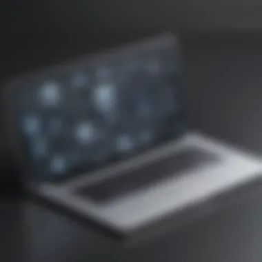 Digital Screen Linkage Digital connection icon between mobile and computer devices