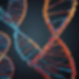 DNA double helix structure abstract representation