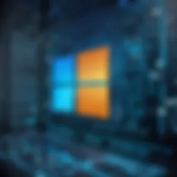 A visual representation of various cyber threats targeting Windows systems