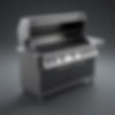 Durable stainless steel construction of a high-end barbeque grill