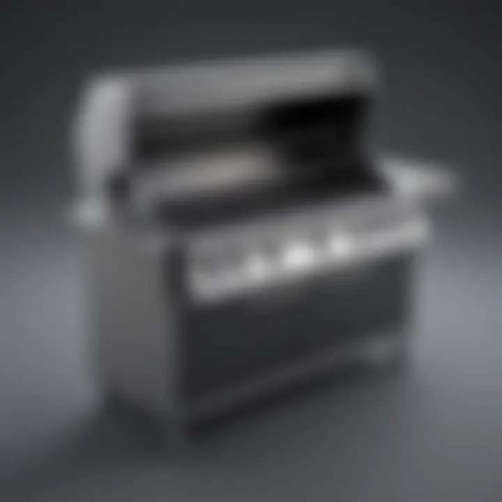 Durable stainless steel construction of a high-end barbeque grill