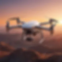 Elegant Xiaomi Drone Soaring in Sunset