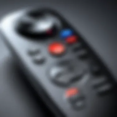Detailed View of Buttons on Element Google TV Remote Close-up of the buttons on the Element Google TV Remote