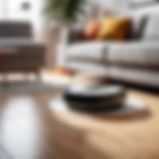 Advanced robot vacuum cleaner navigating a living room