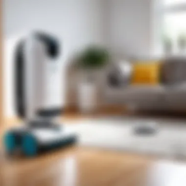 Dual Functionality of Vacuum and Mop Robots Diagram illustrating the dual functionality of vacuum and mop robots