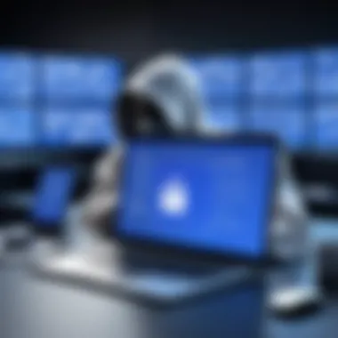 Ethics of Anonymity in Digital Searches An abstract illustration of ethical considerations in online searches
