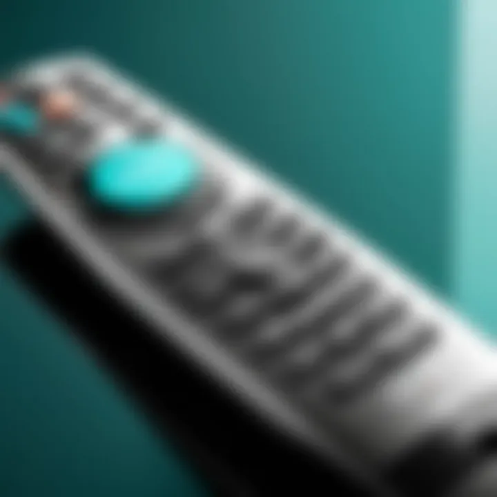 Close-up of Hisense TV remote control showcasing user-friendly design