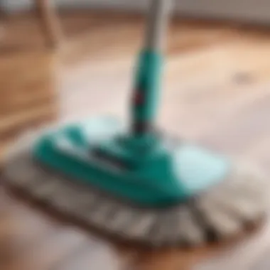 Close-up of unique features of a multifunctional mop