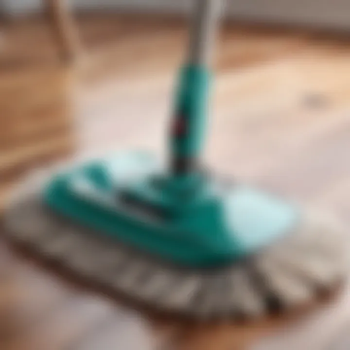 Close-up of unique features of a multifunctional mop