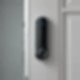 Smart WiFi lock system on a modern door