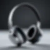 Close-up view of a sleek and modern wireless headphone design showcasing its lightweight features