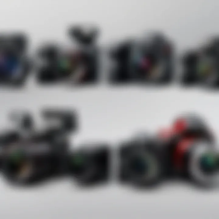 A side-by-side comparison of various vlogging cameras