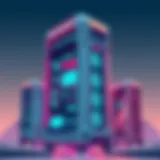 Futuristic alien computer tower design