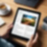 User exploring Amazon eBook library on iPad