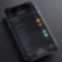 Sleek iPhone displaying a call recording app interface