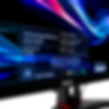 Close-up of the technical specifications of ASUS Gaming Monitor 27