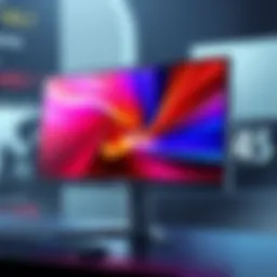 Showcase of ASUS Gaming Monitor 27 with vibrant colors