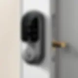 Detailed view of the August Smart Deadbolt showcasing its sleek design.