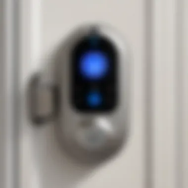 Illustration of the smart lock integration with a home automation system.