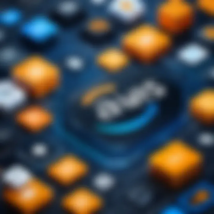 Diverse AWS service offerings in a digital landscape
