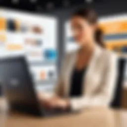 Elegant woman shopping online with Amazon codes