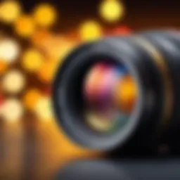 Canon Lens with Bokeh Effect