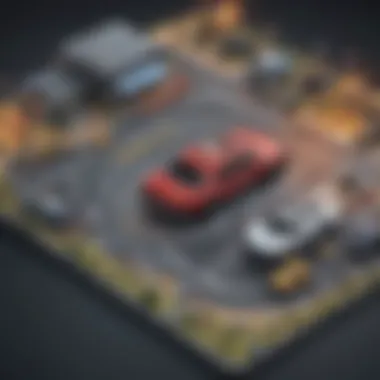 Action-packed mobile car game illustration