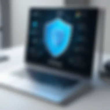 Diagram showcasing privacy and security features of VPNs