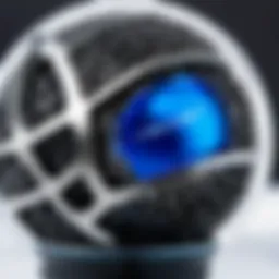 Close-up view of the Blue Snowball Ice microphone showcasing its design