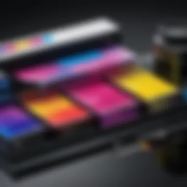 Comparison of Liquid Ink and Traditional Printing A comparative analysis chart between Canon liquid ink and traditional printing methods.