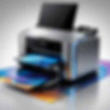 Future Innovations in Printing Solutions Futuristic depiction of printing solutions incorporating Canon liquid ink innovations.