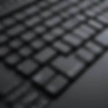 Detailed Keyboard of a Small Screen Laptop Close-up of small screen laptop keyboard