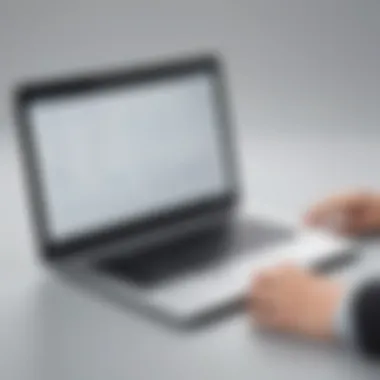 User Interaction with a Compact Laptop User interacting with a compact laptop