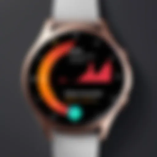 User interacting with health tracking app on Samsung Galaxy Watch 4