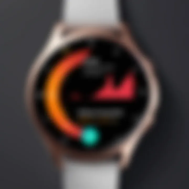 User interacting with health tracking app on Samsung Galaxy Watch 4