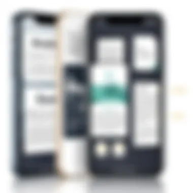 Various eBook formats displayed on an iPhone