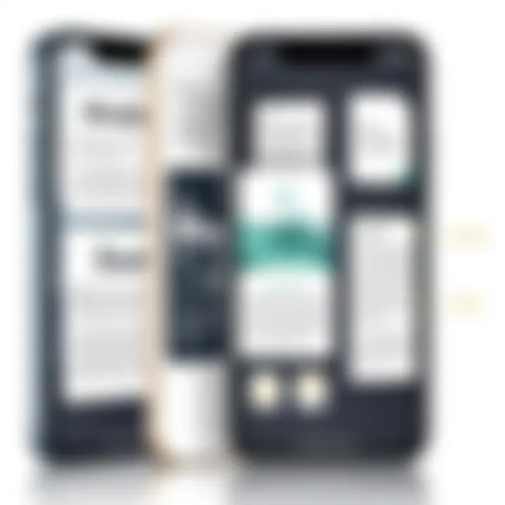 Various eBook formats displayed on an iPhone