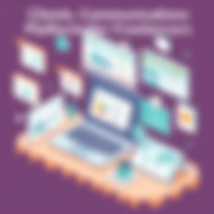 Graphic depicting client communication platforms for freelancers