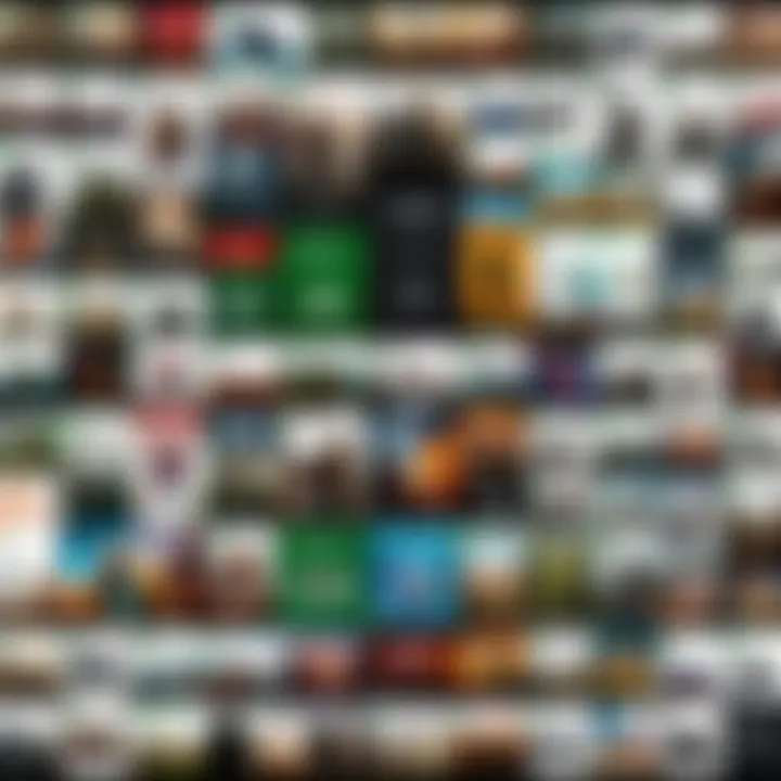 An overview of diverse game covers displaying various genres available on the Xbox Series X