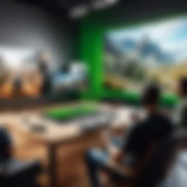 Engaging Multiplayer Experience on Xbox Series X A dynamic multiplayer gaming session featuring gamers engaged in strategic gameplay on Xbox Series X