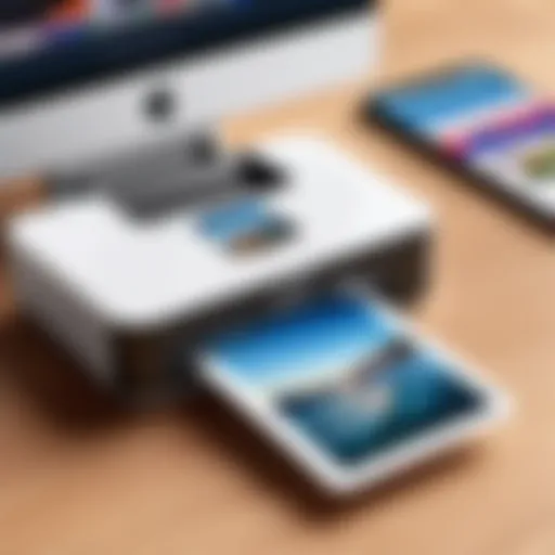 Compact iPhone picture printer showcasing portability