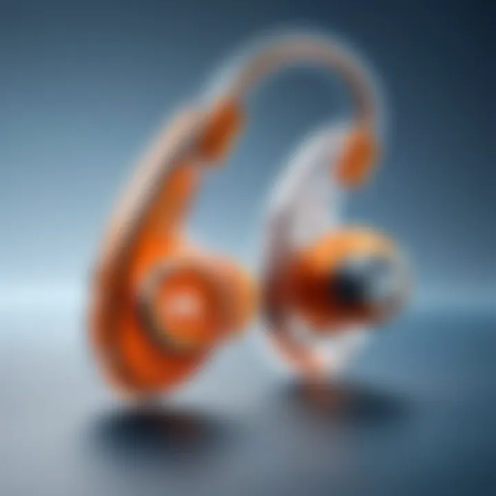 Close-up view of JBL earpieces showcasing design intricacies