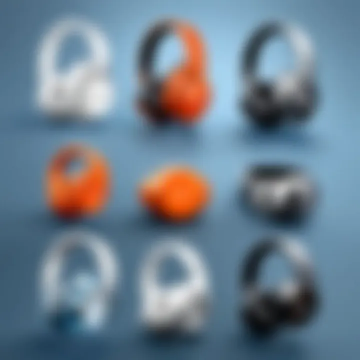 Comparison chart of different JBL earpiece models