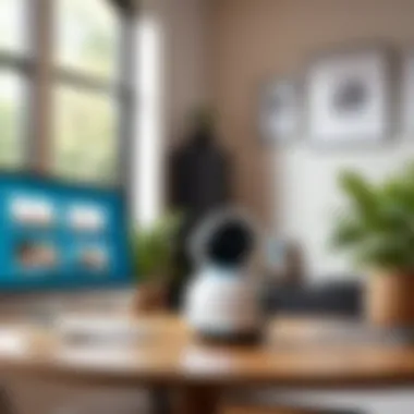 Jibo in Action: Connecting with Users Jibo engaging with users in a home environment, illustrating its social interaction capabilities.