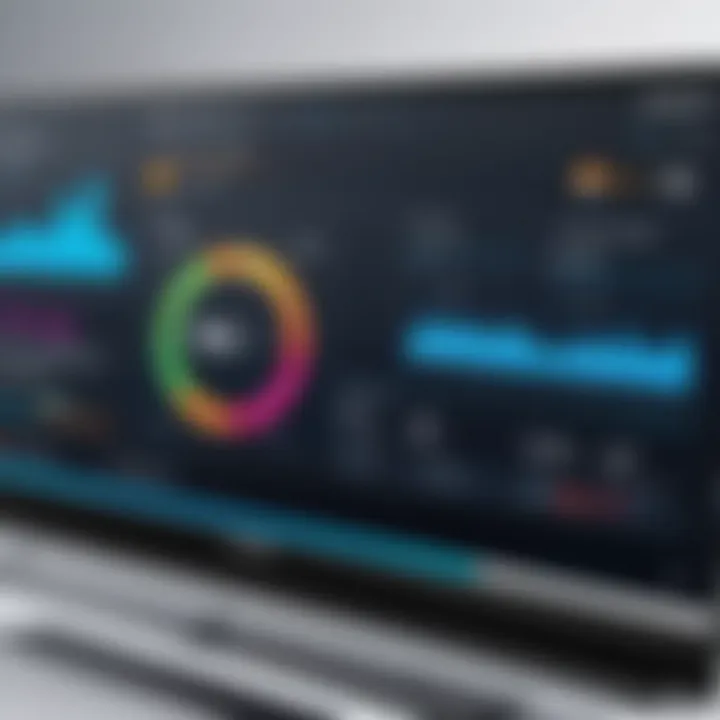 Performance metrics displayed on a low profile PC screen.