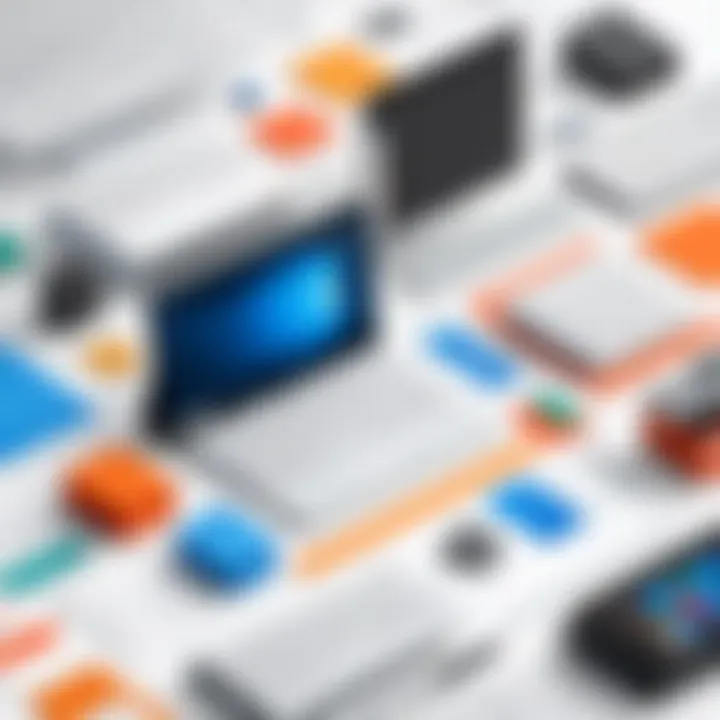 Collage of various Microsoft Office tools and features