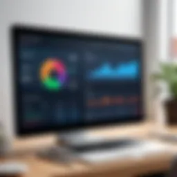 A digital dashboard showcasing time tracking analytics for businesses.