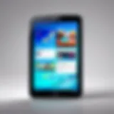Samsung Galaxy Tab Nook front view showcasing its sleek design