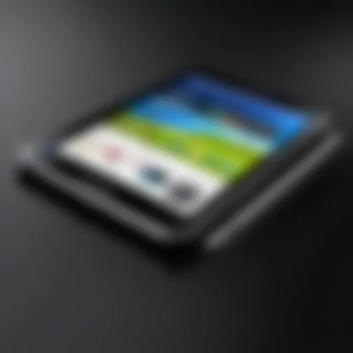 Side profile of Samsung Galaxy Tab Nook demonstrating its slim profile