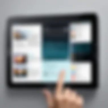 User Interface of Samsung Galaxy Tab Nook User interacting with Samsung Galaxy Tab Nook showing its interface